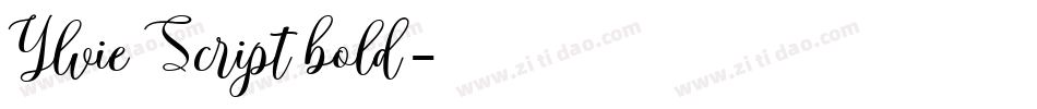 Ylvie Script bold字体转换